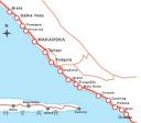 Karte Markarska Riviera