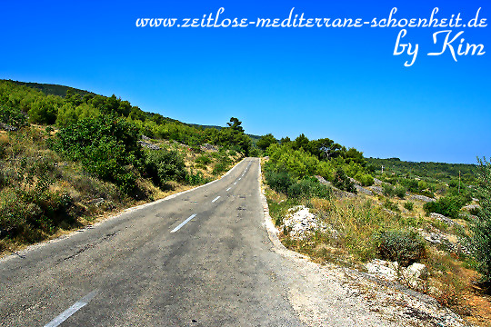 Fahrt von Sućuraj, über Jelsa nach Hvar