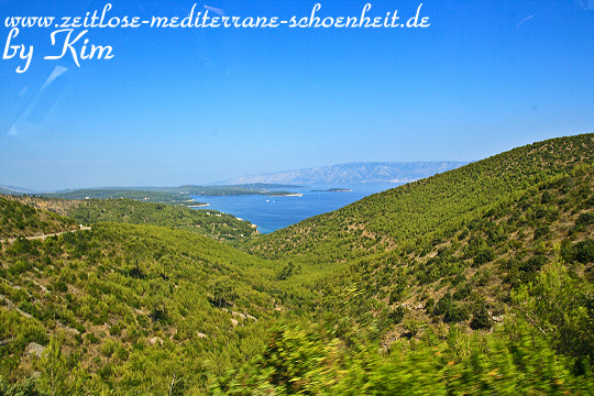 Fahrt von Sućuraj, über Jelsa nach Hvar
