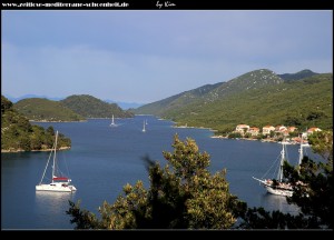 Blick auf Polače und seine vorgelagerten Inselchen