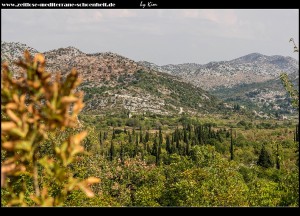 Blick nach Osten auf Stupa und Ošlje