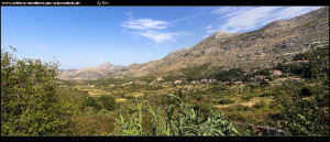 Blick auf die Gebirgslandschaft und donji Majkovi