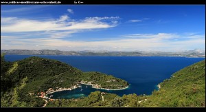 Blick auf die wunderschöne Bucht von Okuklje