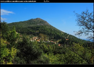 Blick auf Trsteno unterhalb des Bračevo Brdo