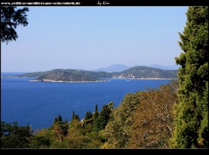 Blick auf Suđurađ auf Šipan