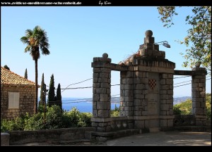 Gewaltige Platane mit Kriegsdenkmal