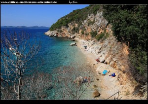 Am kleinen Hafen von Orašac mit schönem Strand