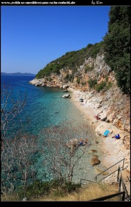 Am kleinen Hafen von Orašac mit schönem Strand