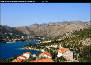 Štikovica mit Strand und schönem Blick in die Bucht von Zaton