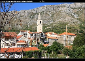 Stara Mokošica - Blick auf den Ortskern mit Pfarrkirche Sv. Spas