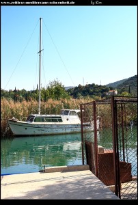 Am Kloster mit Blick auf die Flusslandschaft, Komolac und die Marina