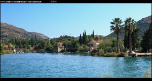 Am Kloster mit Blick auf die Flusslandschaft, Komolac und die Marina