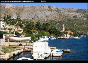 In Prijevor na rivi mit Blick auf Rožat