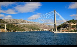 Franjo Tuđmam Brücke und der Ombla Canyon/Rijeka Dubrovačka