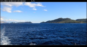 Blick zurück auf Lopud, Koločep und Dubrovnik