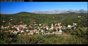 Blick auf Šipanska Luka von der Kirche aus