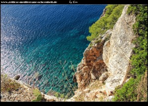 Auf dem Feram mit tollem Blick auf die Steilküste, die Insel Sv. Andrija, sowie Šipan, Pelješac und Mljet