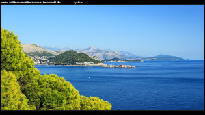 Blick auf die Küste Süddalmatiens bis Montenegro