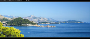 Blick auf die Küste Süddalmatiens bis Montenegro