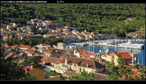 Stadtteil Luka mit Hafen und großem Palmenpark