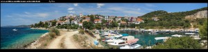 Rt Okrug und die südlich davon gelegenen Bucht Krušica