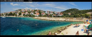 Rt Okrug und die südlich davon gelegenen Bucht Krušica