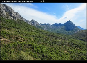 Blick zum Berg Viter (rechts im Bild)