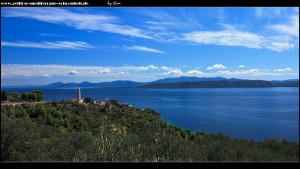 Von Norden kommend - erster Blick auf Igrane und die Halbinsel Pelješac