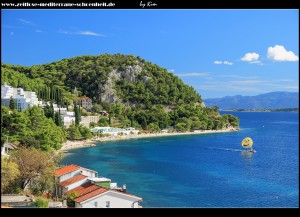 toller Ausblick von der Magistrale auf Živogošće-Porat und Pelješac
