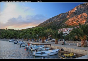 Abendstimmung am Hafen von Živogošće-Blato