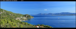 toller Ausblick von der Magistrale auf Živogošće-Porat und Pelješac