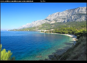 Am östlichen Ortsausgang bei Podgora - Blick zurück auf donji Tučepi