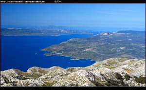 Blick auf Brač, Hvar und Vis