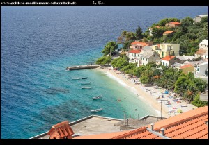 Blick auf Bratuš und seinen schönen Strand