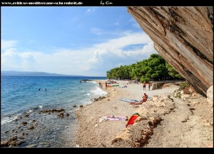 Die Strände von Krvavica in Richtung Makarska