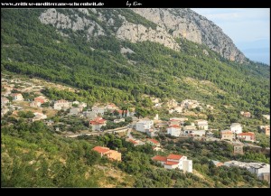 Blick auf Velio Brdo mit Kirche Sv. Jeronim