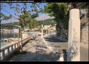 entlang der traumhaften Promenade und den Stränden Podgoras